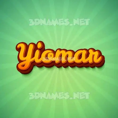 yiomar in Green Rays style - 3D name wallpaper