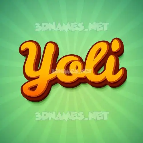 yoli in Green Rays style - 3D name wallpaper yoli in Green Rays style - 3D name wallpaper