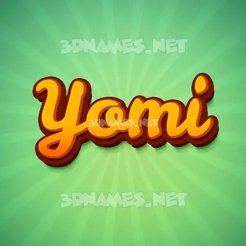 yomi in Green Rays style - 3D name wallpaper