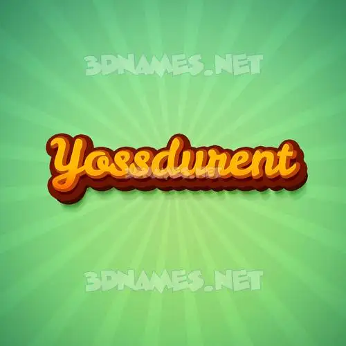 yossdurent in Green Rays style - 3D name wallpaper
