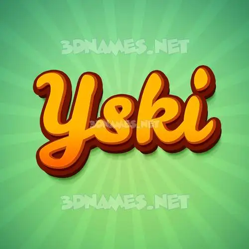 yski in Green Rays style - 3D name wallpaper yski in Green Rays style - 3D name wallpaper