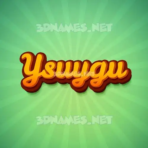 ysuygu in Green Rays style - 3D name wallpaper
