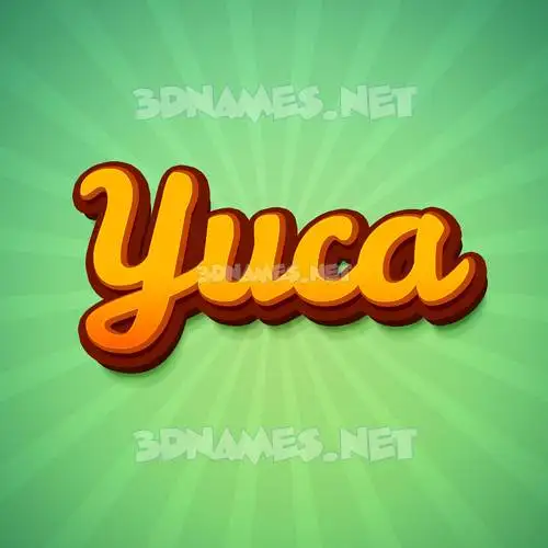 yuca in Green Rays style - 3D name wallpaper yuca in Green Rays style - 3D name wallpaper