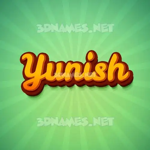 yunish in Green Rays style - 3D name wallpaper yunish in Green Rays style - 3D name wallpaper