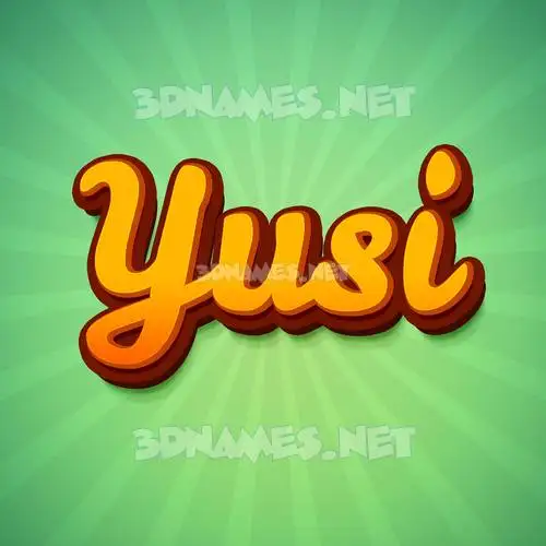 yusi in Green Rays style - 3D name wallpaper yusi in Green Rays style - 3D name wallpaper