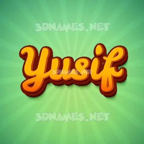 yusif in Green Rays style - 3D name wallpaper