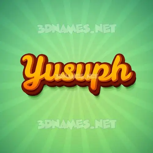 yusuph in Green Rays style - 3D name wallpaper