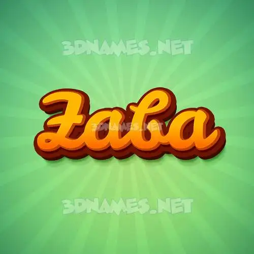 zaba in Green Rays style - 3D name wallpaper zaba in Green Rays style - 3D name wallpaper