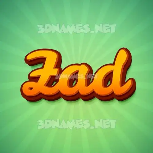 zad in Green Rays style - 3D name wallpaper zad in Green Rays style - 3D name wallpaper