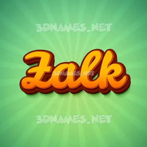 zalk in Green Rays style - 3D name wallpaper zalk in Green Rays style - 3D name wallpaper