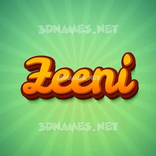 zeeni in Green Rays style - 3D name wallpaper zeeni in Green Rays style - 3D name wallpaper