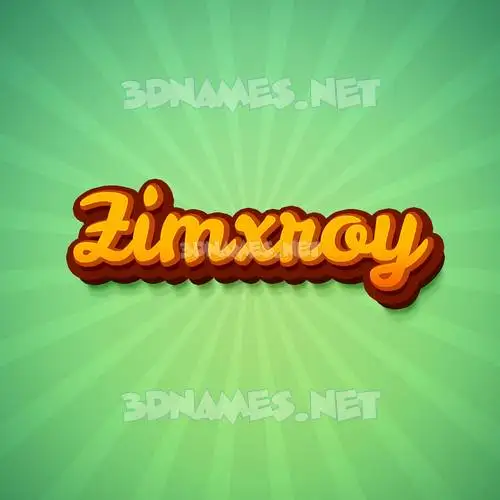 zimxroy in Green Rays style - 3D name wallpaper