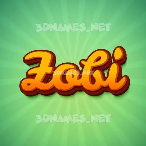 zobi in Green Rays style - 3D name wallpaper zobi in Green Rays style - 3D name wallpaper