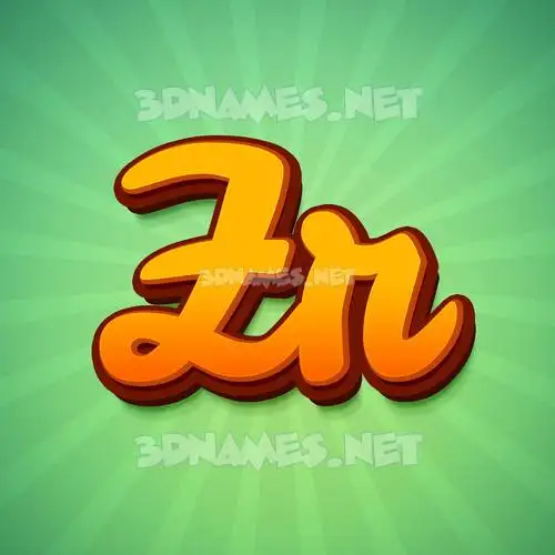 zr in Green Rays style - 3D name wallpaper zr in Green Rays style - 3D name wallpaper