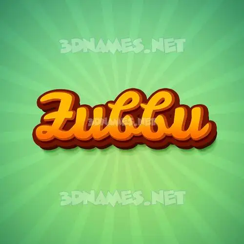 zubbu in Green Rays style - 3D name wallpaper zubbu in Green Rays style - 3D name wallpaper