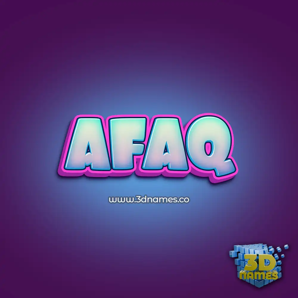 afaq in Phat Purple style - 3D name wallpaper afaq in Phat Purple style - 3D name wallpaper