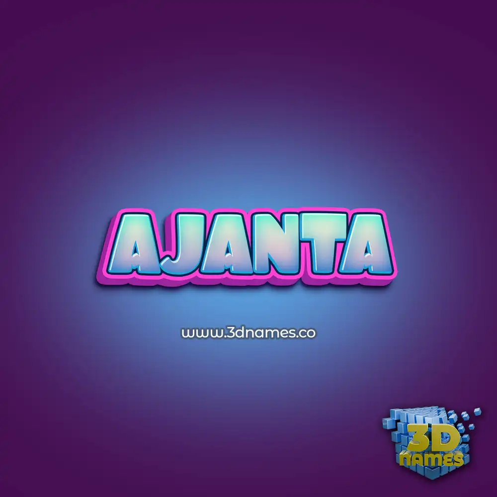 ajanta in Phat Purple style - 3D name wallpaper