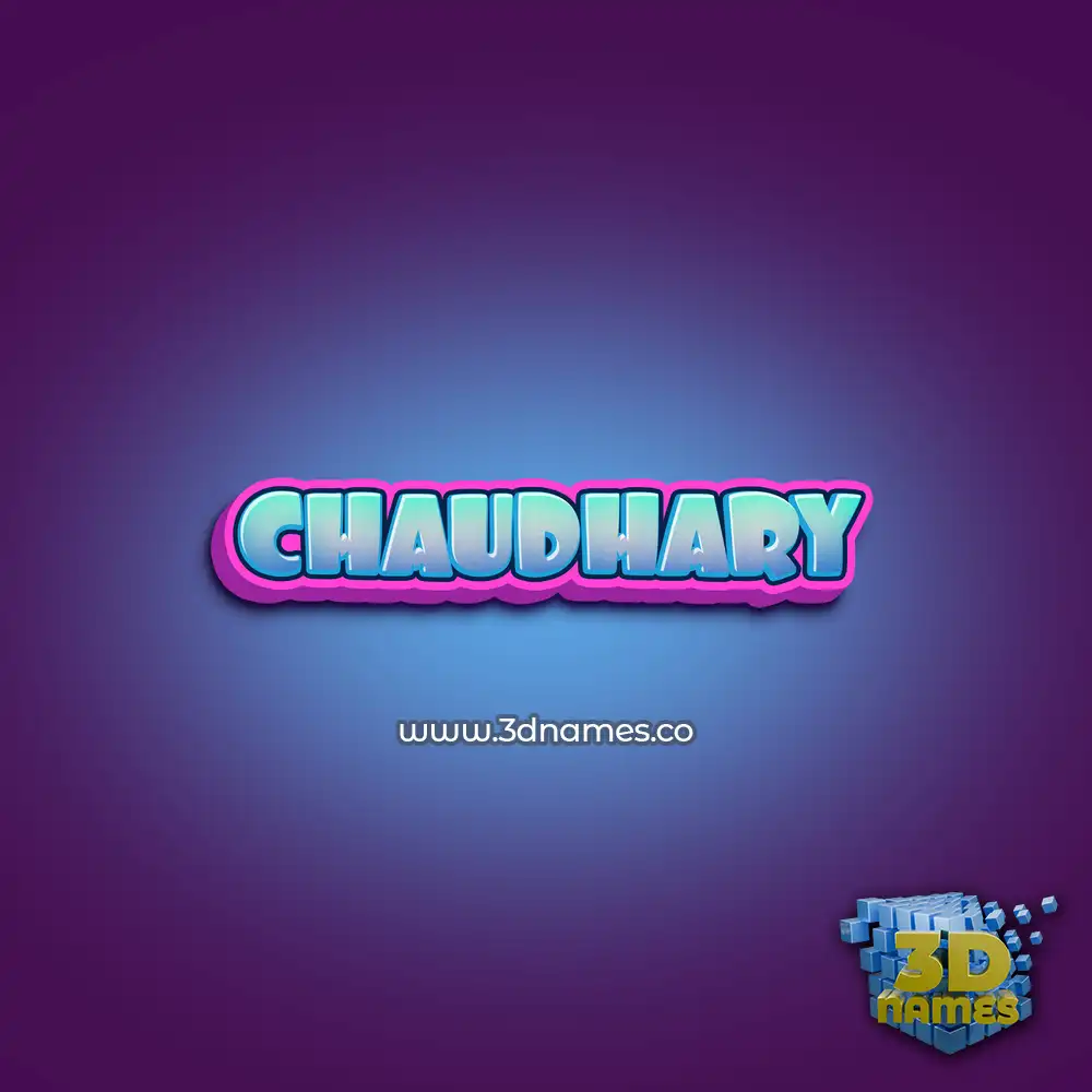 chaudhary in Phat Purple style - 3D name wallpaper