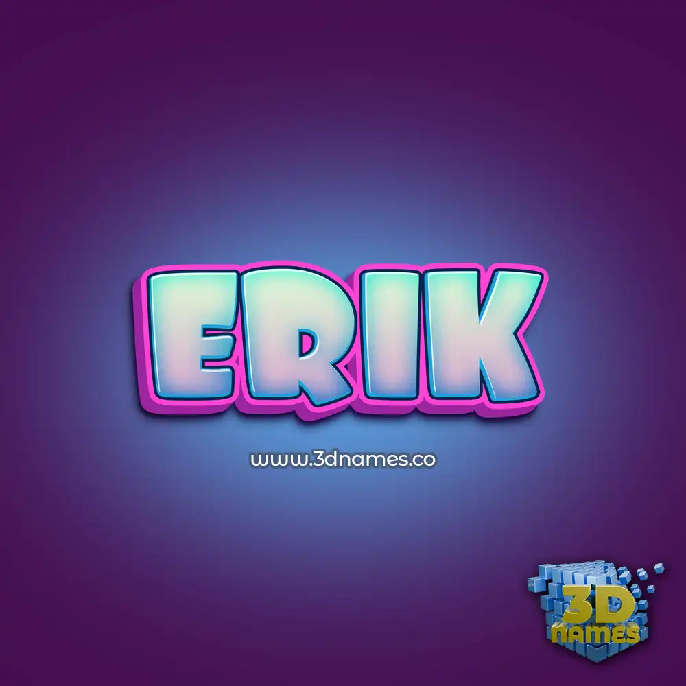 erik in Phat Purple style - 3D name wallpaper