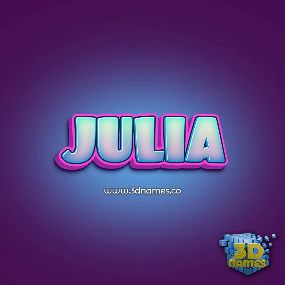 julia in Phat Purple style - 3D name wallpaper