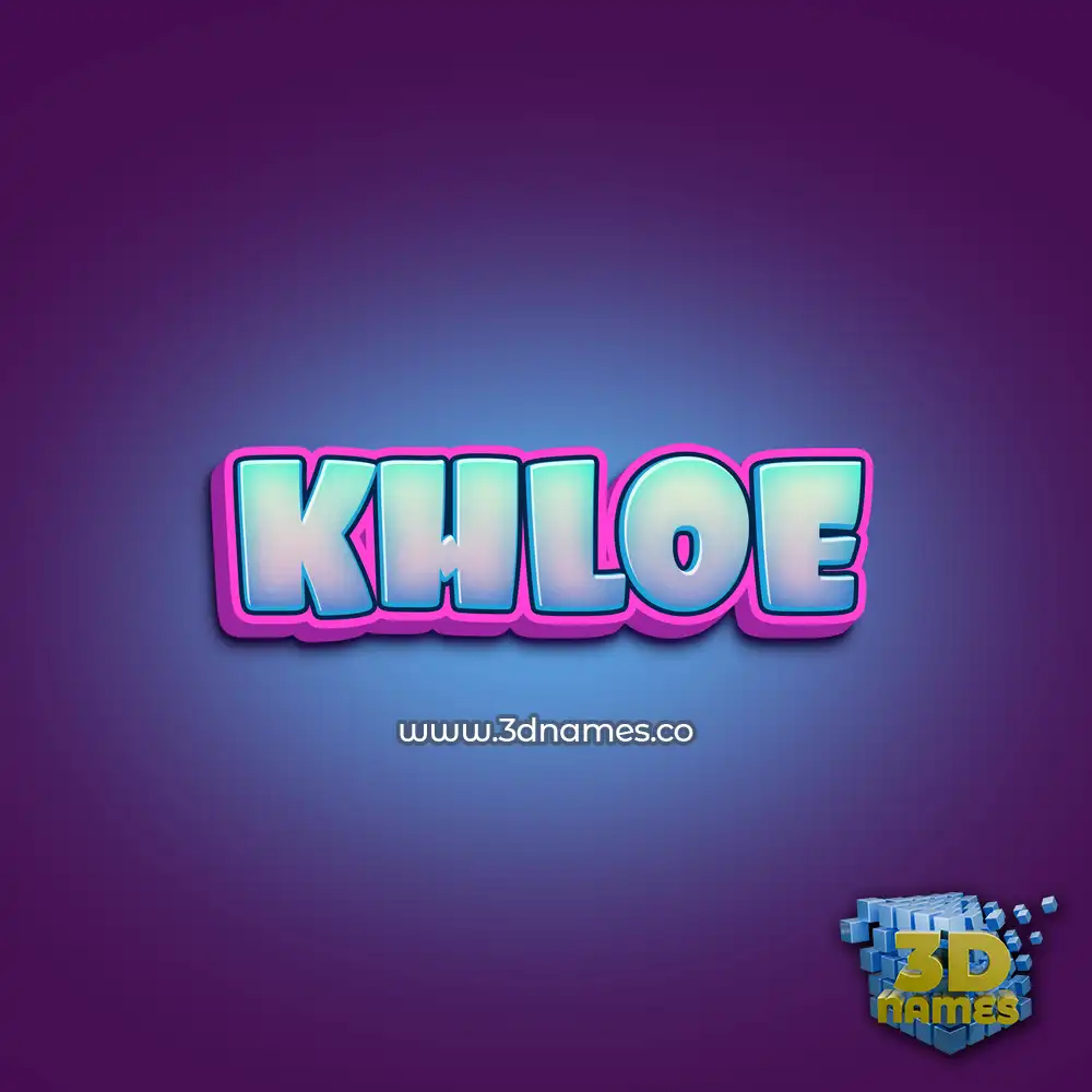 khloe in Phat Purple style - 3D name wallpaper