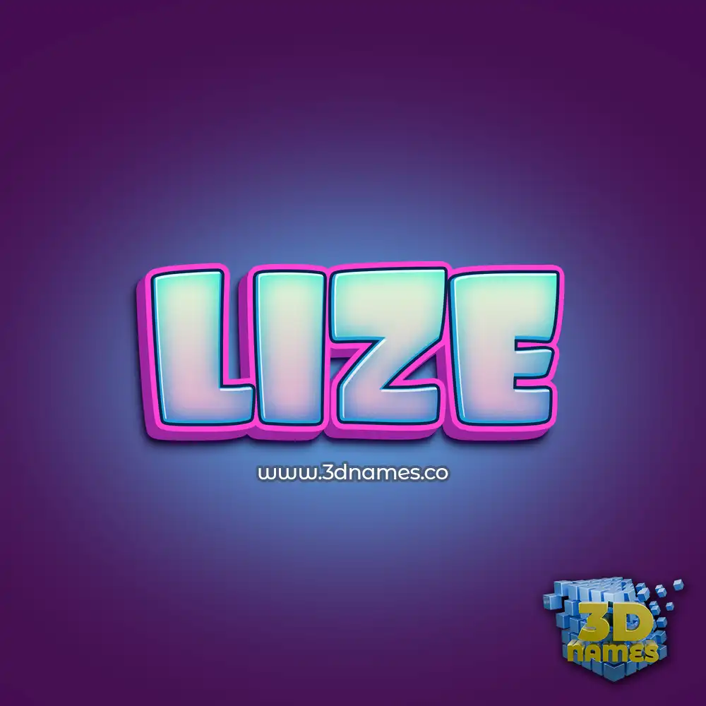 lize in Phat Purple style - 3D name wallpaper lize in Phat Purple style - 3D name wallpaper