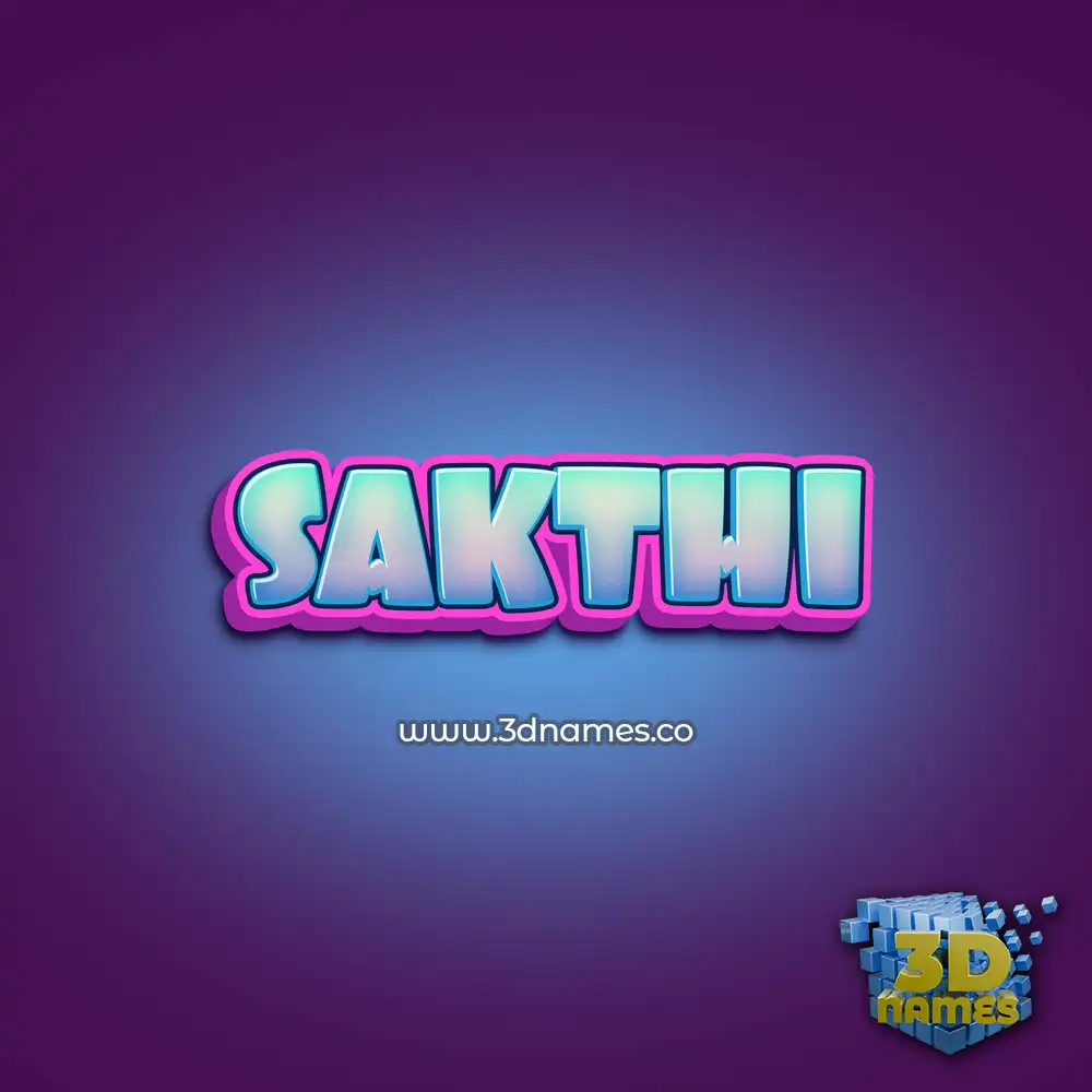 sakthi in Phat Purple style - 3D name wallpaper