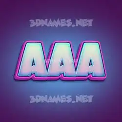 aaa in Phat Purple style - 3D name wallpaper