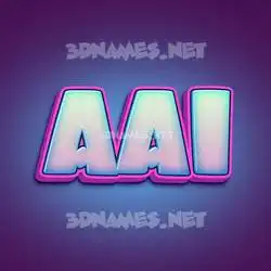 aai in Phat Purple style - 3D name wallpaper