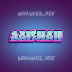 aaishah in Phat Purple style - 3D name wallpaper