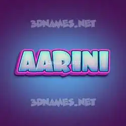 aarini in Phat Purple style - 3D name wallpaper