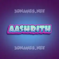 aashrith in Phat Purple style - 3D name wallpaper