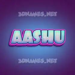 aashu in Phat Purple style - 3D name wallpaper