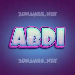 abdi in Phat Purple style - 3D name wallpaper