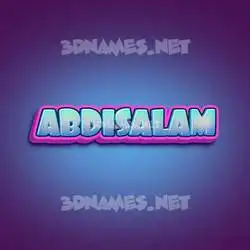 abdisalam in Phat Purple style - 3D name wallpaper