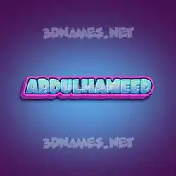 abdulhameed in Phat Purple style - 3D name wallpaper