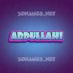 abdullahi in Phat Purple style - 3D name wallpaper