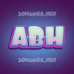 abh in Phat Purple style - 3D name wallpaper