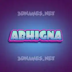abhigna in Phat Purple style - 3D name wallpaper