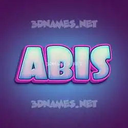 abis in Phat Purple style - 3D name wallpaper