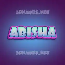 abisha in Phat Purple style - 3D name wallpaper