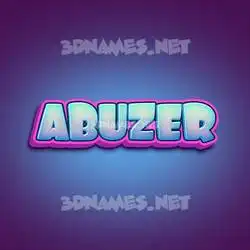 abuzer in Phat Purple style - 3D name wallpaper
