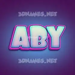 aby in Phat Purple style - 3D name wallpaper