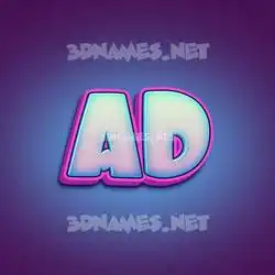 ad in Phat Purple style - 3D name wallpaper