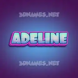 adeline in Phat Purple style - 3D name wallpaper