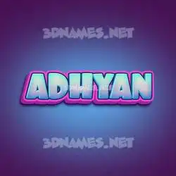 adhyan in Phat Purple style - 3D name wallpaper