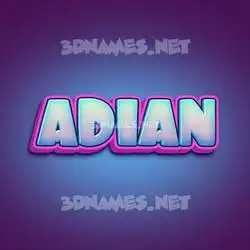 adian in Phat Purple style - 3D name wallpaper