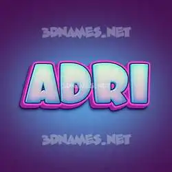 adri in Phat Purple style - 3D name wallpaper
