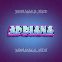 adriana in Phat Purple style - 3D name wallpaper