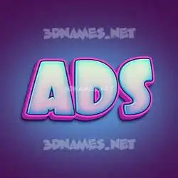 ads in Phat Purple style - 3D name wallpaper